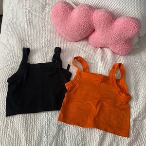 Urban Outfitters Out From Under Square Neck Bra Top Orange Black XS/S